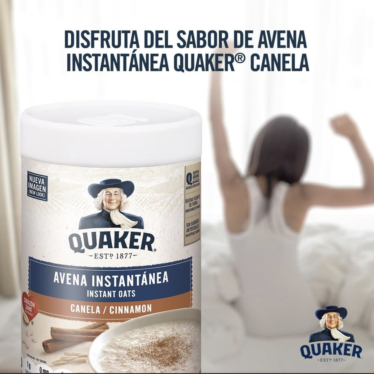 Quaker Instant Oatmeal Cups, Original Flavor, 4 pack, Ready in Minutes