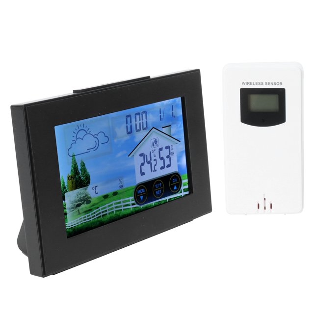 Termómetro, higrómetro, barómetro, termómetro inalámbrico digital, higrómetro, reloj, medidor de temperatura y humedad, confiabilidad excepcional