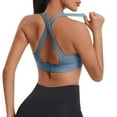 thumbnail image 6 of Sports Bras for Women High Support, High Impact Running Criss Cross Strappy Bra Crop Top, Back Hook and Eye Closure, 6 of 8