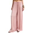 thumbnail image 2 of Vxararl Womens Wide Leg Flowy Palazzo Pants Casual Beach Vacation Clothes, Summer Fall 2026 High Waisted Flowy Lounge Trousers with Drawstring Flowy Pants for Women Pink XL, 2 of 7