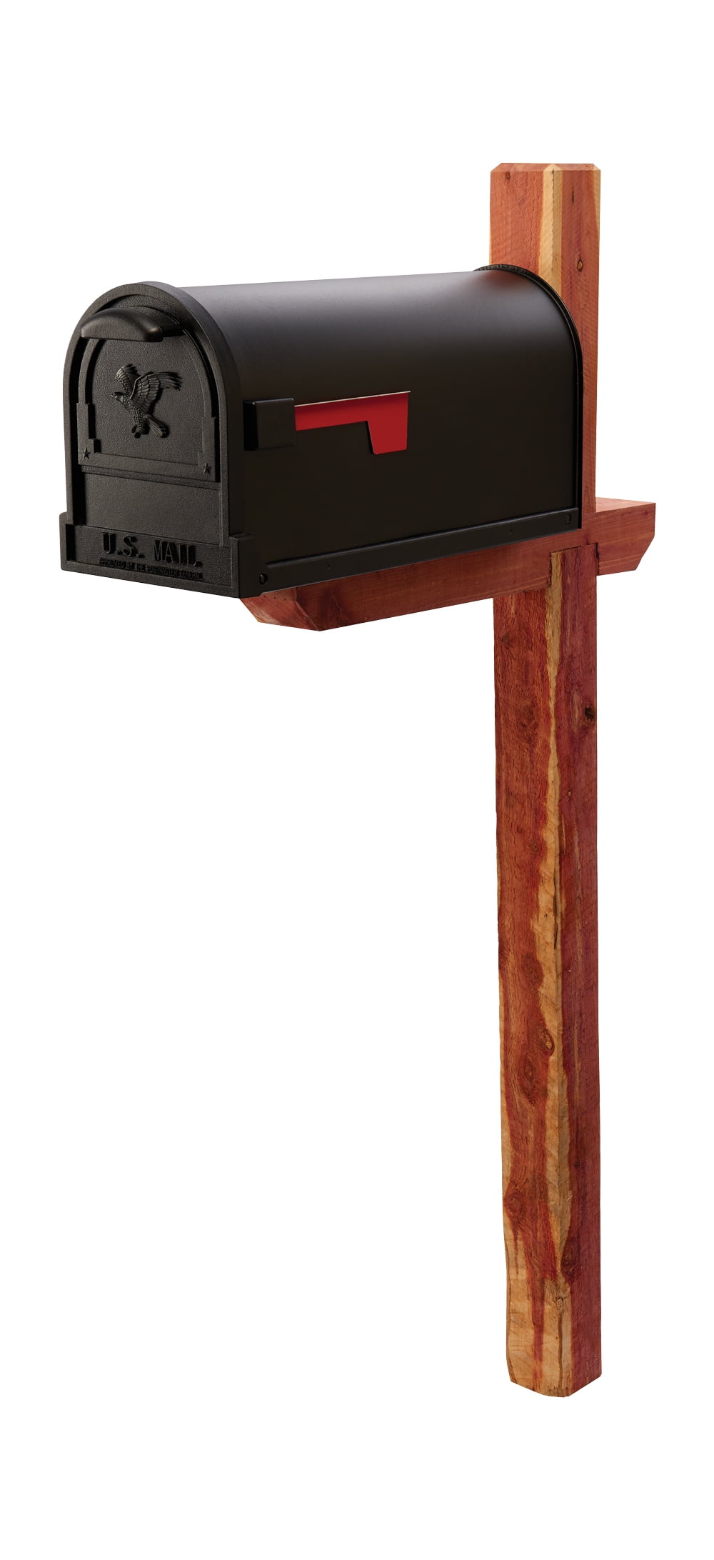 Gibraltar Mailboxes Cedar Deluxe, Drive-In, Crossarm, Mailbox Post Kit, Natural Finish, DPKX0000