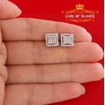 thumbnail image 3 of King of Bling's 0.50ct Diamond 925 Sterling Silver Hip Hop White Stud Earring For Men & Women, 3 of 12