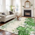 thumbnail image 2 of 8x10 Area Rugs for Living Room, St. Patrick's Non Slip Area Rugs for Kitchen Bedroom Entryway, Luck Shamrock Eucalyptus Leaves Flowers Vintage Washable Carpet Runner Rug Floor Mats for Bedroom, 2 of 8