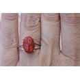 thumbnail image 3 of RED CORAL RING, Natural Stone Ring, silver sterling 925 ring, Engagement Ring, Bezel Ring, Woman's Ring, Minimalist Ring, Anniversary Gift, 3 of 4