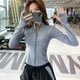 thumbnail image 2 of Chaqueta deportiva de manga larga para mujer, camisa de Yoga y Fitness con cremallera, Top cálido para gimnasio, ropa deportiva para correr, abrigos, ropa de entrenamiento para mujer, 2 of 5