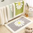 thumbnail image 2 of Small Daisy Bathroom Absorbent Floor Mat Fresh Bathroom Door Mat, 2 of 4