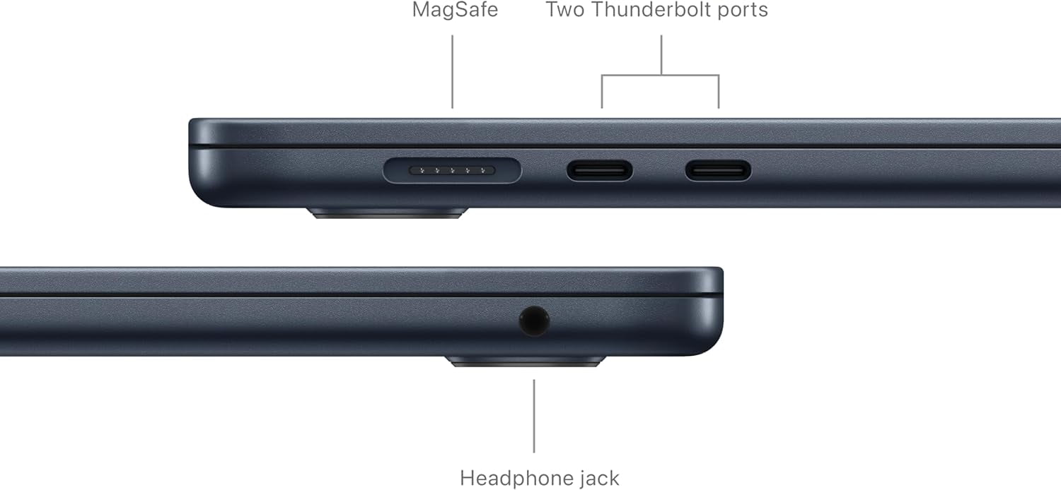 Restored Apple 15-inch MacBook Air: Apple M3 chip with 8-core CPU and 10-core GPU, 8GB, 512GB SSD – Midnight thumbnail 11