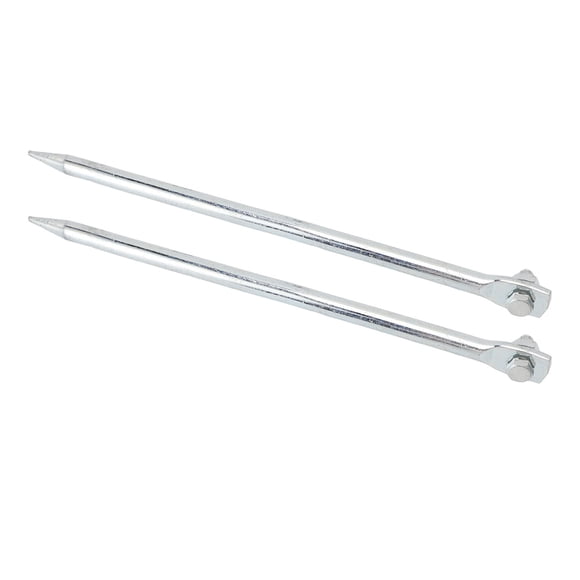 Grounding Pegs, Threaded Connection Copper Plated Iron Ground Rods High Conductivity 2 Pcs for Antennas Satellite Dishes