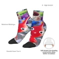 thumbnail image 4 of Lsque Pikmin Printed Crew Socks, Moisture-Wicking Socks, Athletic Socks for Men Breathable Cushion Socks Casual Sport Socks for Running Traveling, 4 of 6