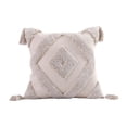 thumbnail image 2 of Funda de cojín Boho Beige 45x45cm/3x5cm Bordado Bordado Borlas Funda de almohada para, 2 of 9