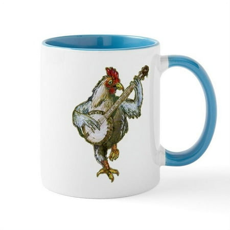 

CafePress - Banjo Chicken Mugs - 11 oz Ceramic Mug - Novelty Coffee Tea Cup