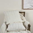 thumbnail image 2 of Cheer Collection Decorative Faux Fur Throw Pillows 24" x 24", Set of 2 - White, 2 of 5