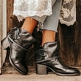 thumbnail image 2 of asdoklhq Womens Casual Shoes, Ladies Lace Up Thick Heel Women's Shoes Classic Short Boots Casual Shoes, 2 of 9