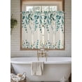 thumbnail image 4 of Teal Green Eucalyptus Living Room Curtains 2 Panel, Farmhouse Weeping Leaves Linen Cafe Window Treatment, Farmhouse Bedroom Bathroom Kitchen Curtains Drapes 104"x54", 4 of 6