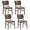 Walnut, Grey, variant on Gymax Dining Chairs Set of 4 w/ Rubber Wood Frame Padded Seat Curved Back Living Room Grey