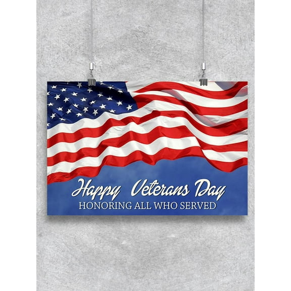 Veteran's Day Usa Flag Poster -Image by Shutterstock