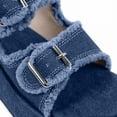 thumbnail image 6 of Women's Platform Slide Sandals Comfortable Thick Sole Wedge Slides Buckle Strap Casual Summer Sandals Fashion Beach Vacation Slippers Blue 6.5(37), 6 of 6