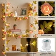 thumbnail image 2 of Ninonly Rose Fairy Lights, 7.2FT 40 LED Pink Artificial Flower Garland with Lights, 8 Lighting Modes Garden, Battery Operated  Decoration for Wedding Party  Balcony Room, 2 of 11