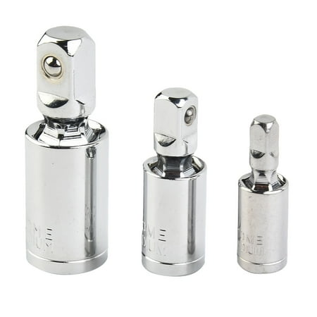 

Leke 3pcs Set 1/4” 3/8” 1/2” Universal Joint Ratchet Extension Bar Socket Adapters