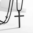 thumbnail image 6 of CUKIXA Men's Cross Necklace - Trendy Alloy Pendant with Titanium Steel Chain, 23.6"/27.6" Adjustable Layering Necklace for Casual Wear (0.98×1.57in), 6 of 6