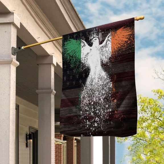 American Flag- Irish Flag Ireland US Friendship Forever July 4 Decoration House Flag, Double-Sided Decorative Outdoor Flag, Polyester Yard Flag 29.5 x 39.5 in