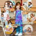 thumbnail image 6 of Purple Blue Tie Dye Pattern Kids Aprons for Girls and Boys,Adjustable Neck Strap Toddler Aprons for Kids Cooking Baking, 6 of 6