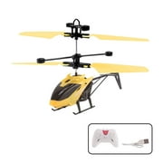 Angle View: Moonvvin Helicopter Toys Remote Control Induction Aircraft Gesture Suspension Abs Plastic Rc Charging Cable Red Mini Drone Flying