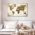 thumbnail image 2 of Elephant Stock Grunge Vintage World Map Wall Art - Horizontal Canvas Wall Art - Living Room Wall Decor - Map Canvas - Brown And Beige Decor - 45" x 30", 2 of 4