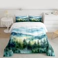 thumbnail image 2 of Homewish Nature Scenery Full Size Comforter Sets for Men, Vintage Watercolor Bedding Comforter Set, Rustic Farmhouse Tree Reversible Bedding Sets, Super Cozy Room Decor, 3pcs, 2 of 8