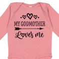 thumbnail image 4 of Inktastic My Godmother Loves Me Girls Girls Long Sleeve Baby Bodysuit, 4 of 5