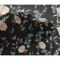 thumbnail image 4 of oneOone Viscose Chiffon Black Fabric Flower & Leaves Watercolor Sewing Material Print Fabric By The Yard 42 Inch Wide, 4 of 4