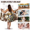 thumbnail image 5 of Yuyamidu Aztec Western Geometric Shower Wrap Towel for Women Lightweight Bath Wrap with Pocket Ladies Towel Wrap with Pocket Sunflower Terry Cloth Bath Towels Size XL, 5 of 7