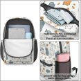 thumbnail image 4 of Cat and Dog Paw Print White Pattern 17" Waterproof Oxford School Backpacks for Teens, S-Shape Padded Straps, for School, Travel, Hiking, Camping, 4 of 5