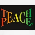 thumbnail image 3 of CafePress - Teach Peace Ringer T - 100% Cotton Ringed T-Shirt, 3 of 4