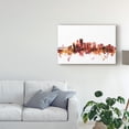 thumbnail image 3 of Trademark Fine Art 'Portland Oregon Skyline Red' Canvas Art by Michael Tompsett, 3 of 4