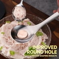 thumbnail image 4 of Meatball Maker Spoon, Stainless Steel Meatball Scoop with Serving Spoon，2-piece set includes a meatball forming spoon with hole plus a bonus spoon for easily scraping meatballs from the mold., 4 of 9