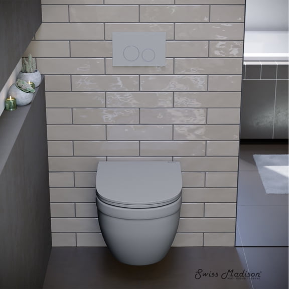 Ivy Wall-Hung Toilet Bowl Only in Matte Gray