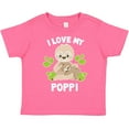 thumbnail image 3 of Inktastic Cute Sloth I Love My Poppi with Green Leaves Boys or Girls Toddler T-Shirt, 3 of 5