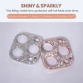 thumbnail image 3 of [2 Pack] IBAOLEA Bling Camera Lens Protector Compatible with iPhone 13 Pro Max 6.7inch & 13 Pro 6.1inch Glitter Diamond Crystal Metal Lens Protective Decoration Cover Accessories (Silver+Rose Gold), 3 of 7