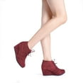 thumbnail image 7 of Dream Pairs Women's Casual Fashion Lace-Up Wedge Ankle Booties Low Heel Design, 7 of 7