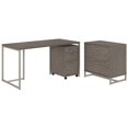 thumbnail image 1 of Bush Business Furniture Method by Kathy Ireland 60" Table Desk with File Cabinets, 1 of 8