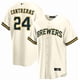 thumbnail image 1 of Camiseta clásica de béisbol de local de William Contreras, color crema, de los Milwaukee Brewers, con número de estrella bordado.-L, 1 of 2