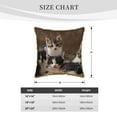 thumbnail image 4 of Kll Cat Family Decorative Throw Pillow Covers Velvet Soft For Couch Sofa Bedroom Living Room Outdoor -18"X18", 4 of 8