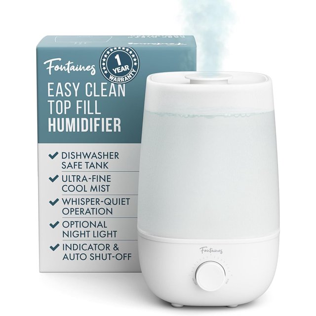 El humidificador contiene una lujosa niebla fría de llenado superior de 360 ml/h