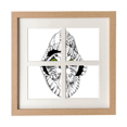 thumbnail image 1 of Sweater White Cat Head Protect Animal Pet Lover Frame Wall Tabletop Display 4 Openings Picture, 1 of 3