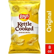 Lay's Kettle Cooked Original Potato Snack Chips, 8 oz Bag