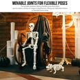 thumbnail image 3 of LzyK 2pcs Posable Skeleton & Dog Skeleton – Halloween Skeleton Decorations Indoor Outdoor, Skeleton Halloween Decor for Party, 3 of 8
