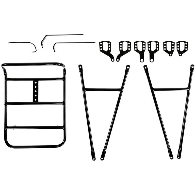 Pelago Commuter Front Rack: Medium, Black Stainless Steel