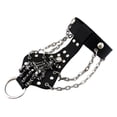 thumbnail image 1 of Brazalete de eslava de material cuero negro hecho con de punk, 1 of 8