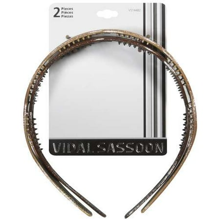 Vidal Sassoon: Sparkly Tan/Brown Model # Vs14482 Headband, 2 ct